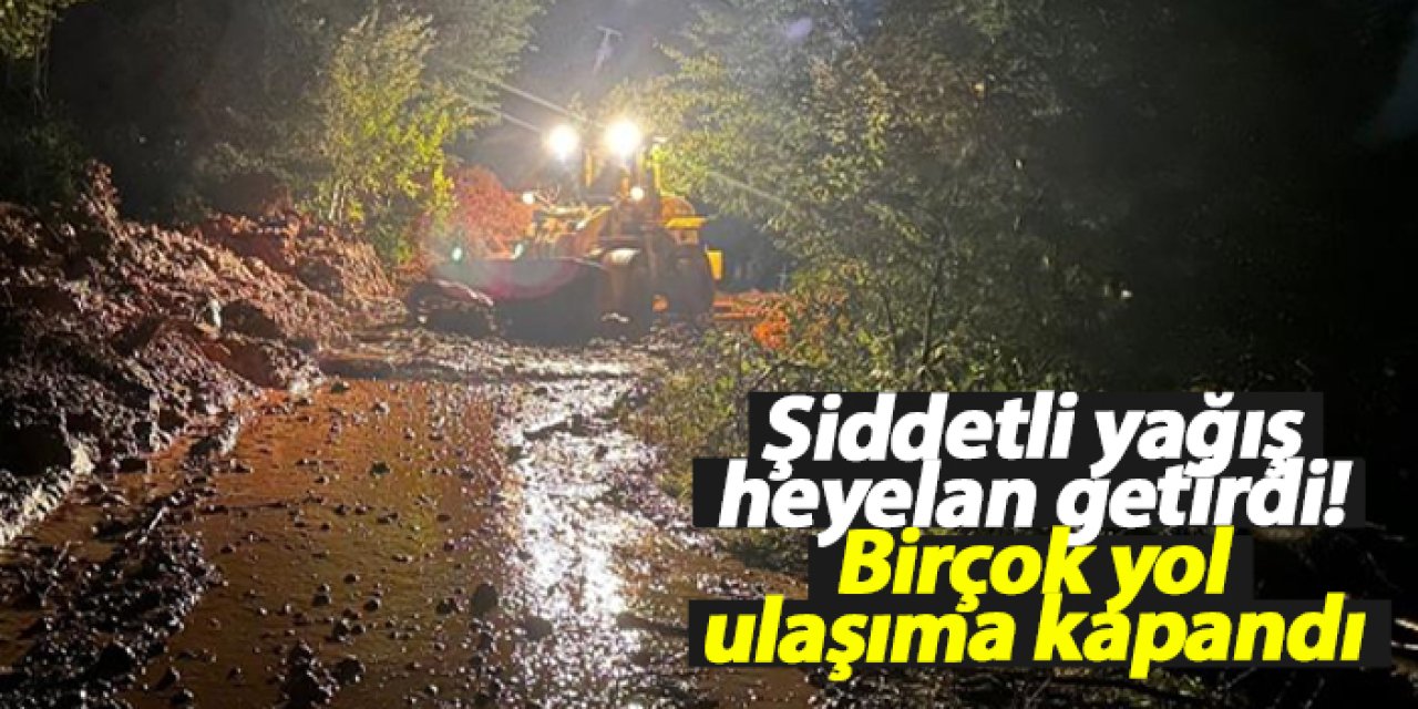 Rize'de şiddetli yağış heyelan getirdi! Birçok köy yolu ulaşıma kapandı