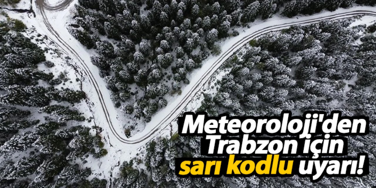 Meteoroloji'den Trabzon için sarı kodlu uyarı! Kar ve sağanak geliyor!