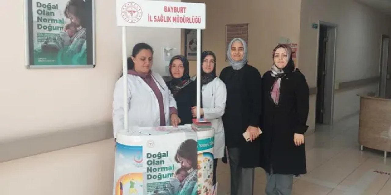 Bayburt’ta sağlık çalışanları normal doğuma dikkat çekti