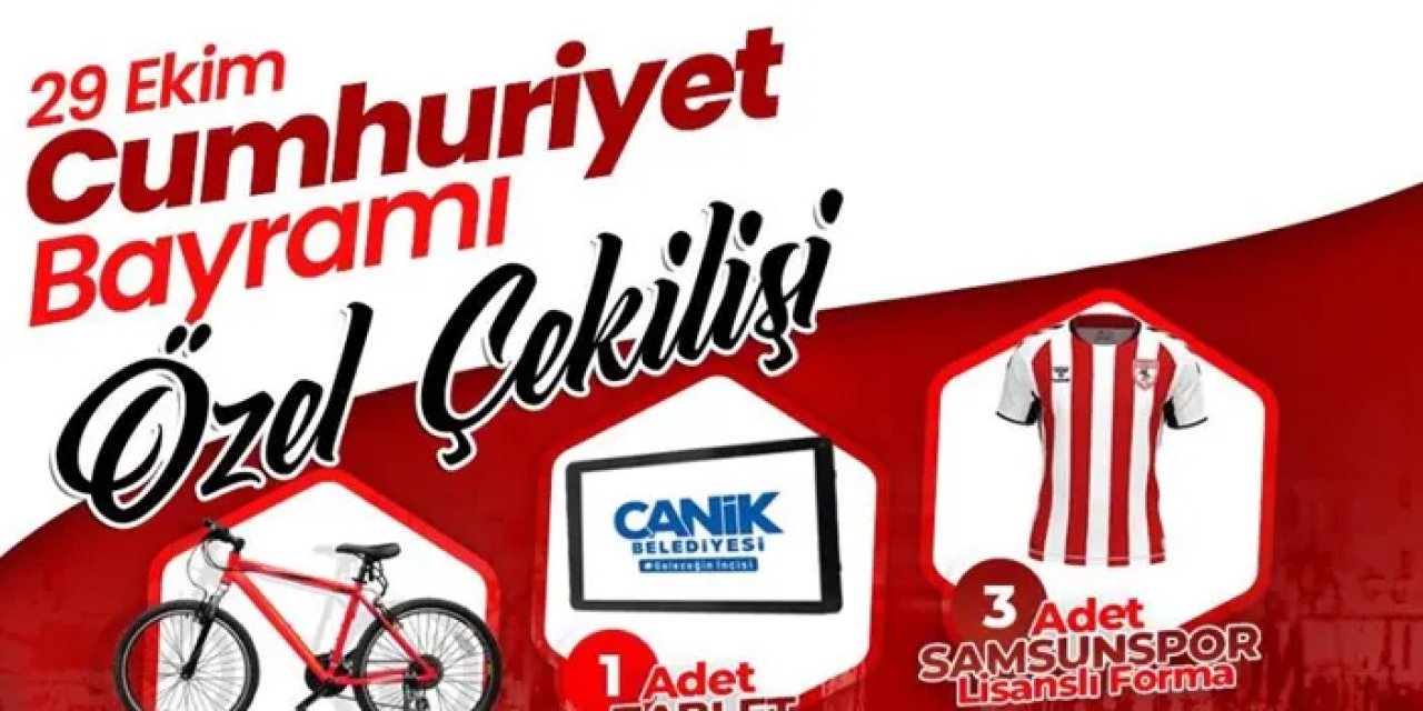 Samsun Canik’ten 29 Ekim’de hediyeler