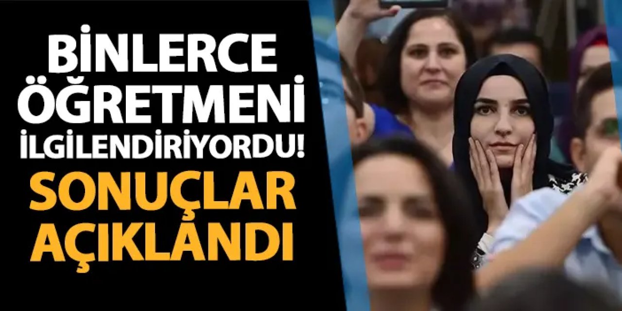 Binlerce öğretmeni ilgilendiriyordu! Sözleşmeli öğretmen mülakat sonuçları açıklandı