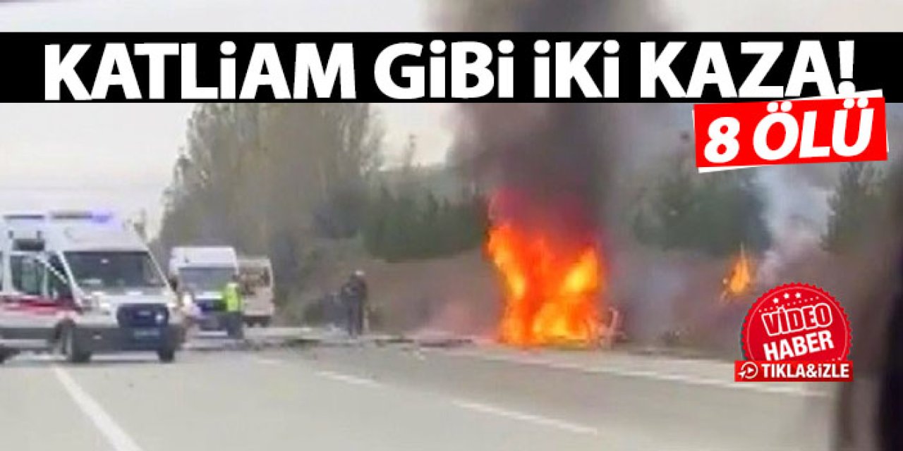 Erzincan'da katliam gibi iki kaza! 8 ölü, 1 ağır yaralı