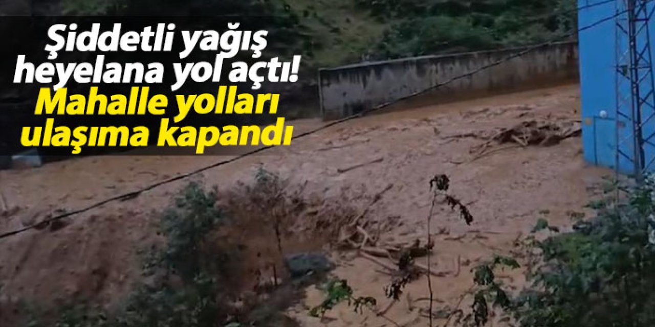 Rize'de şiddetli yağış heyelana yol açtı! Mahalle yolları ulaşıma kapandı