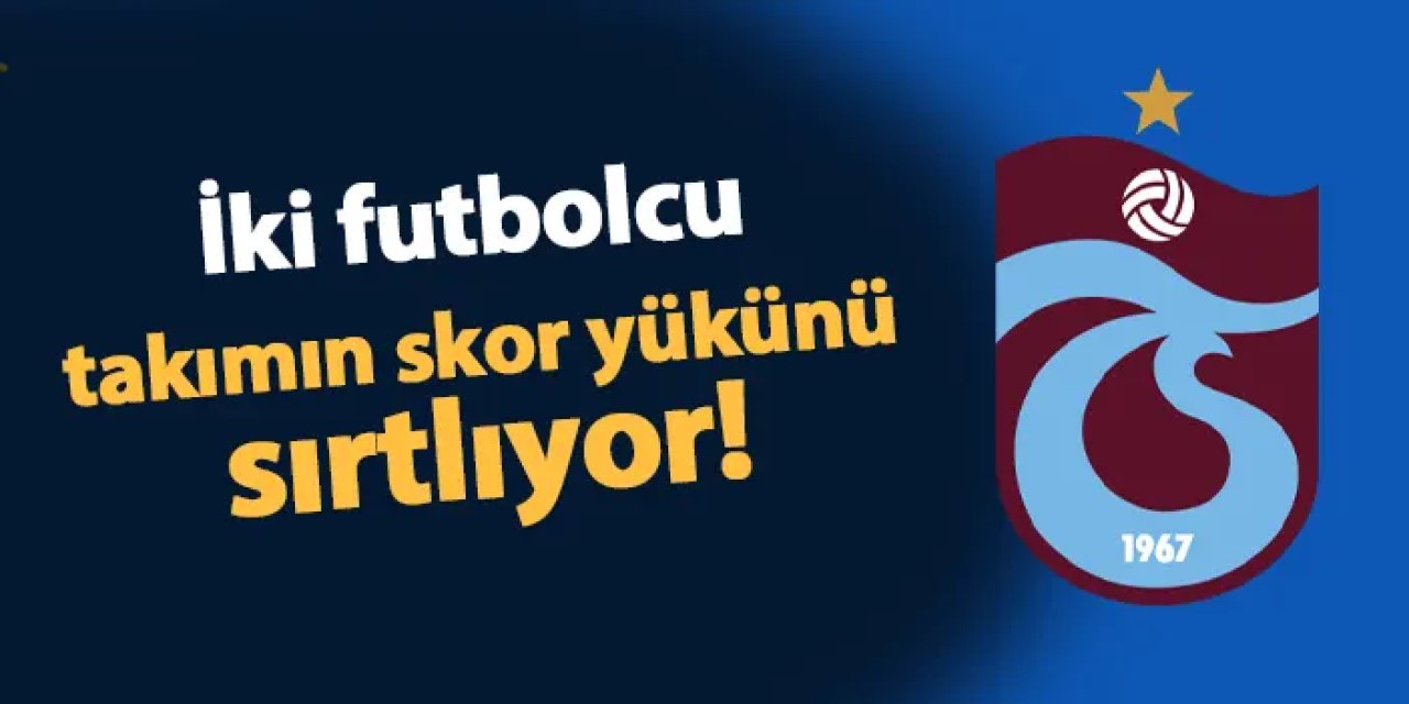 Trabzonspor'un iki ismi skor yükünü sırtlıyor