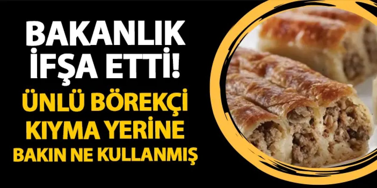 Tarım ve Orman Bakanlığı ifşa etti! Ünlü börekçi kıyma yerine sakatat kullanmış