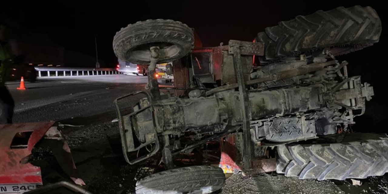 Samsun'da TIR traktöre çarptı! 2 yaralı