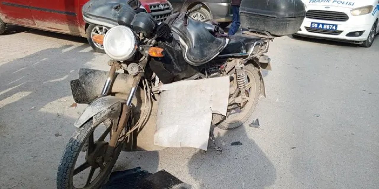 Samsun’da araç ile motosiklet çarpıştı! 1 yaralı