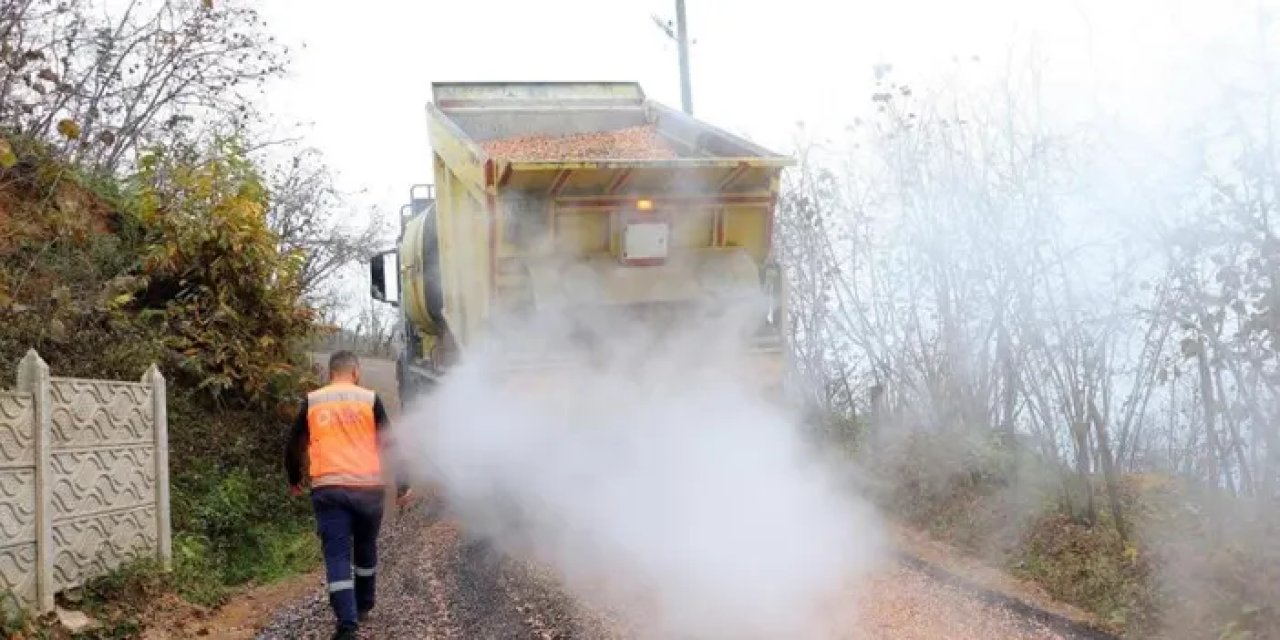 Ordu’da yol çalışmalarına devam ediliyor