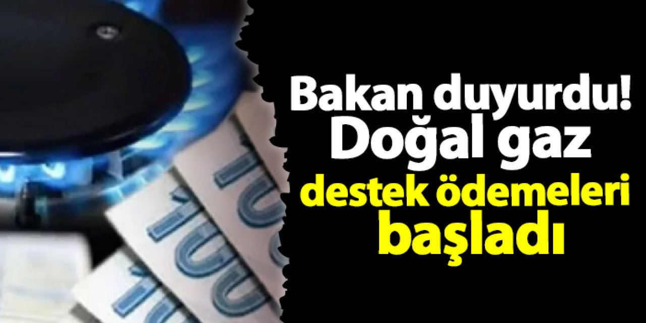 Bakan duyurdu! Doğal gaz destek ödemeleri başladı