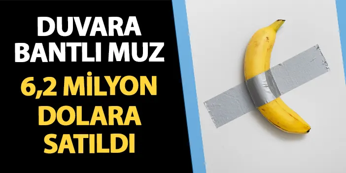 Duvara bantlı muz 6,2 milyon dolara satıldı