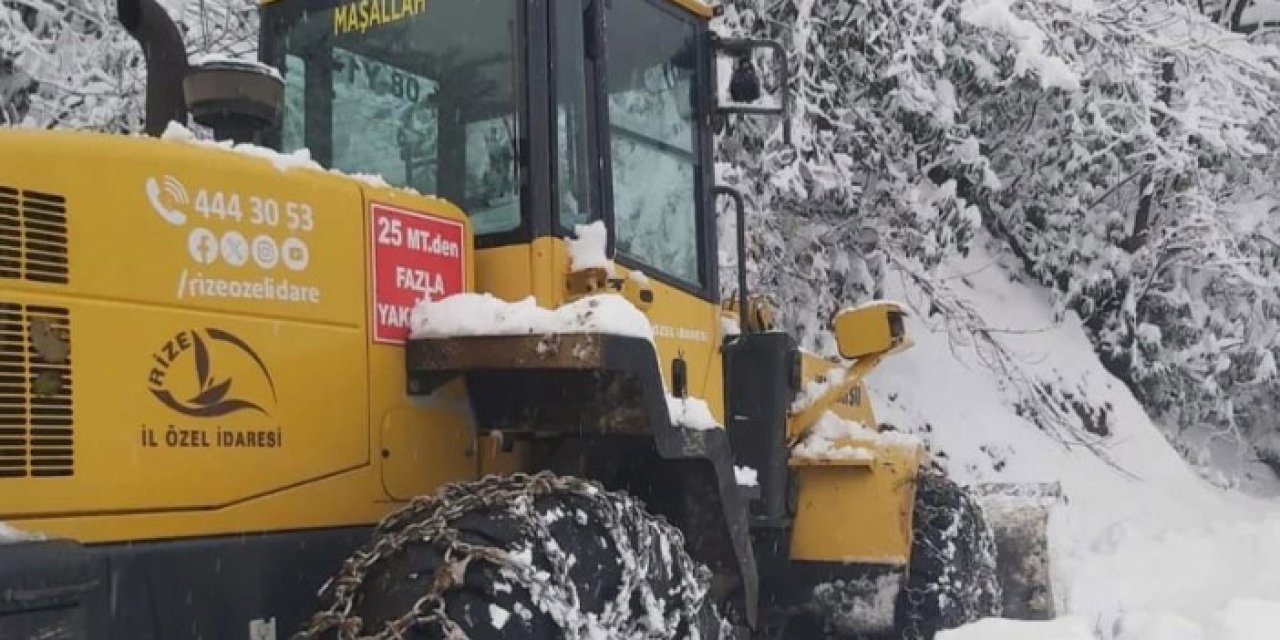 Rize’de karda mahsur kalan 7 kişinin imdadına koşuldu