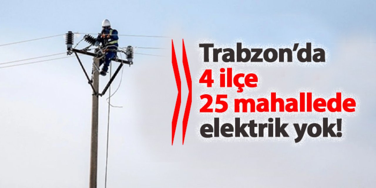 Trabzon'da 25 mahallede elektrik kesintisi! Ne zaman gelecek? 27 Kasım 2024 elektrik kesintileri