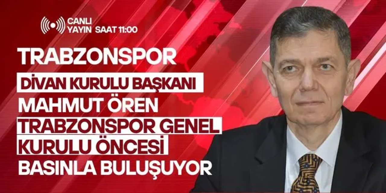 Trabzonspor'da Divan Kurulu Başkanı Mahmut Ören açıklamalarda bulunuyor