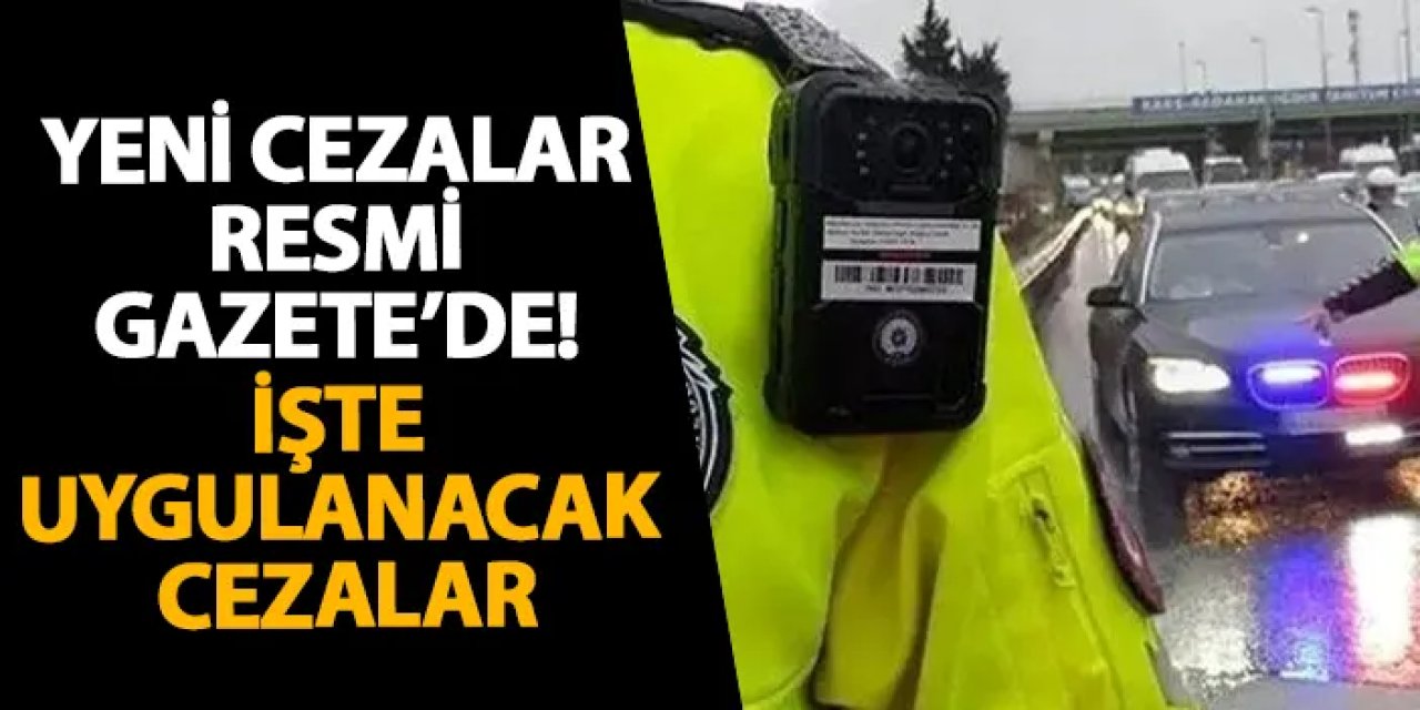 Yeni cezalar Resmi Gazete’de! İşte uygulanacak cezalar