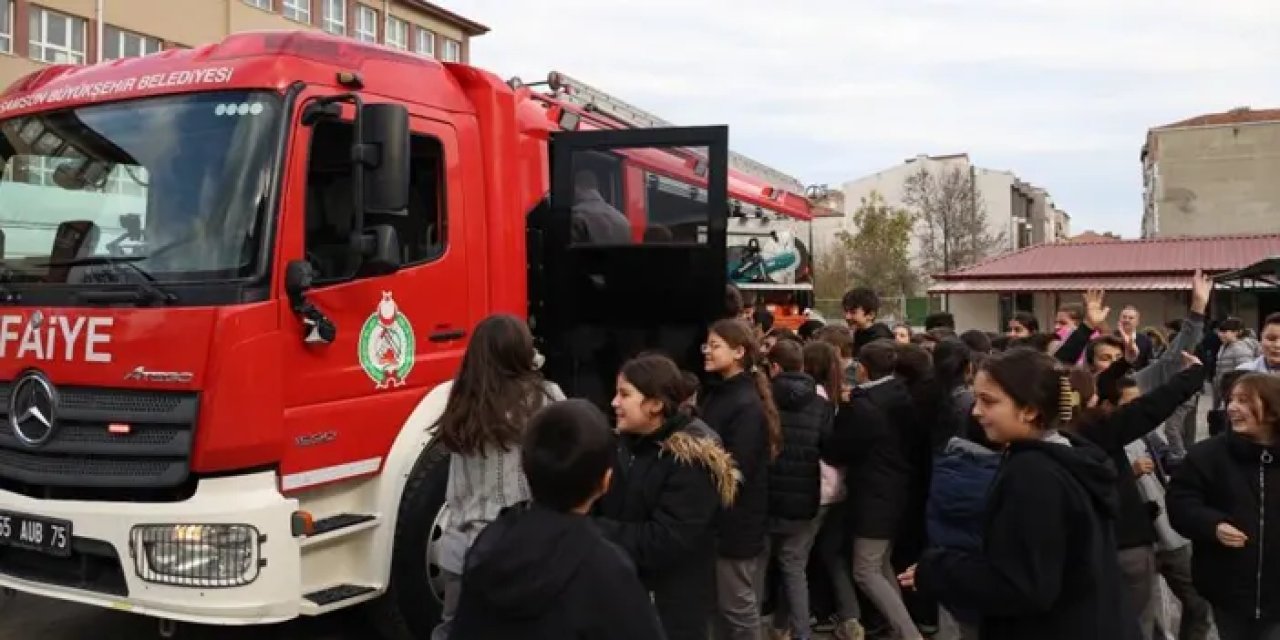 Samsun’da nefes kesen yangın tatbikatı!