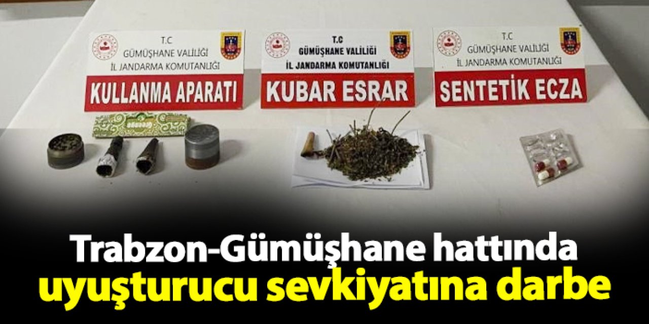 Trabzon-Gümüşhane hattında uyuşturucu sevkiyatına darbe