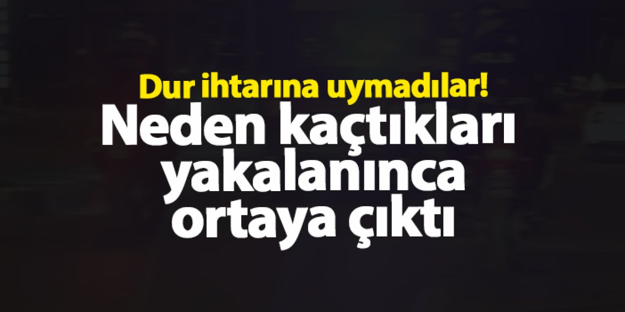 Dur ihtarına uymadılar! Gümüşhane’de kaçan araçta esrar ele geçirildi