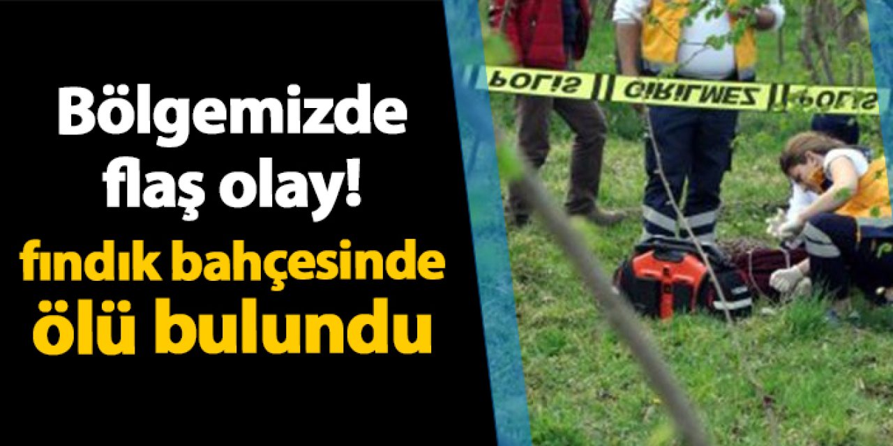 Giresun'da şok olay! Fındık bahçesinde ölü bulundu