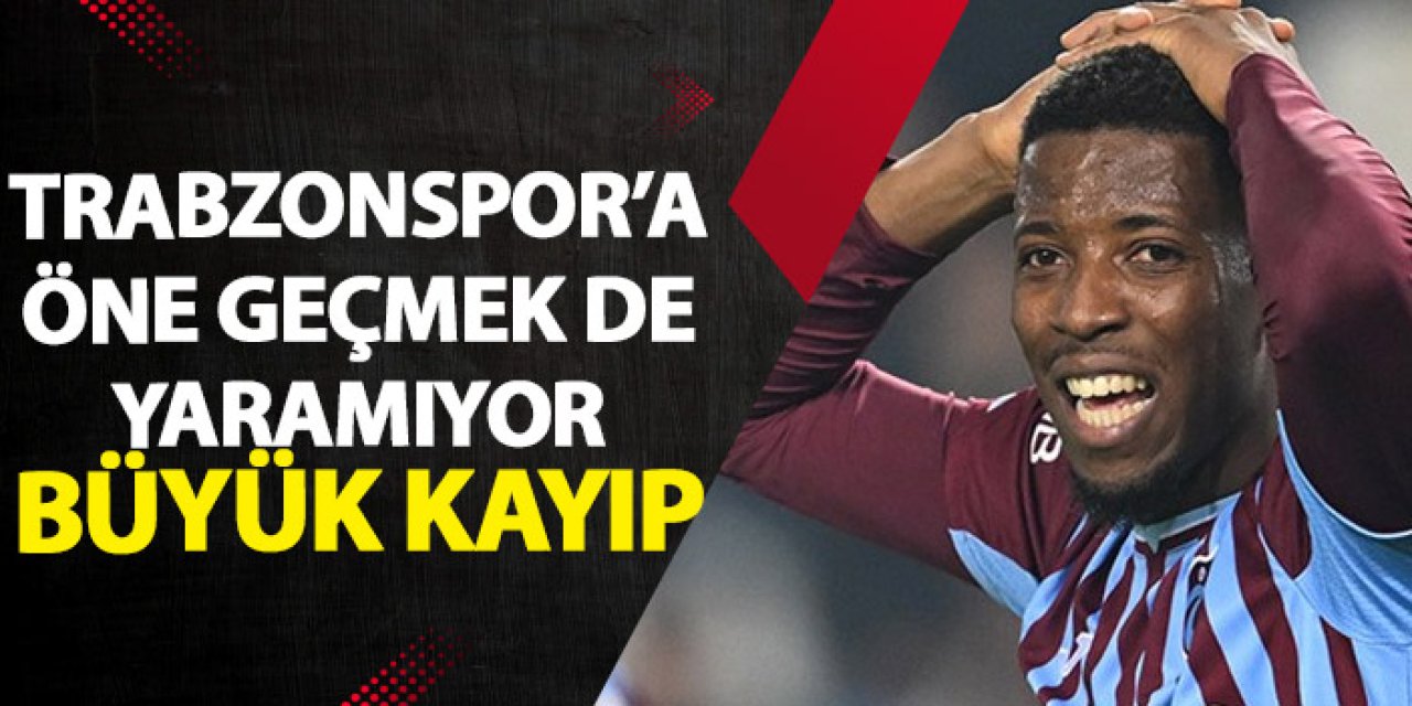 Trabzonspor'a öne geçmek de yaramıyor! Kayıp büyük