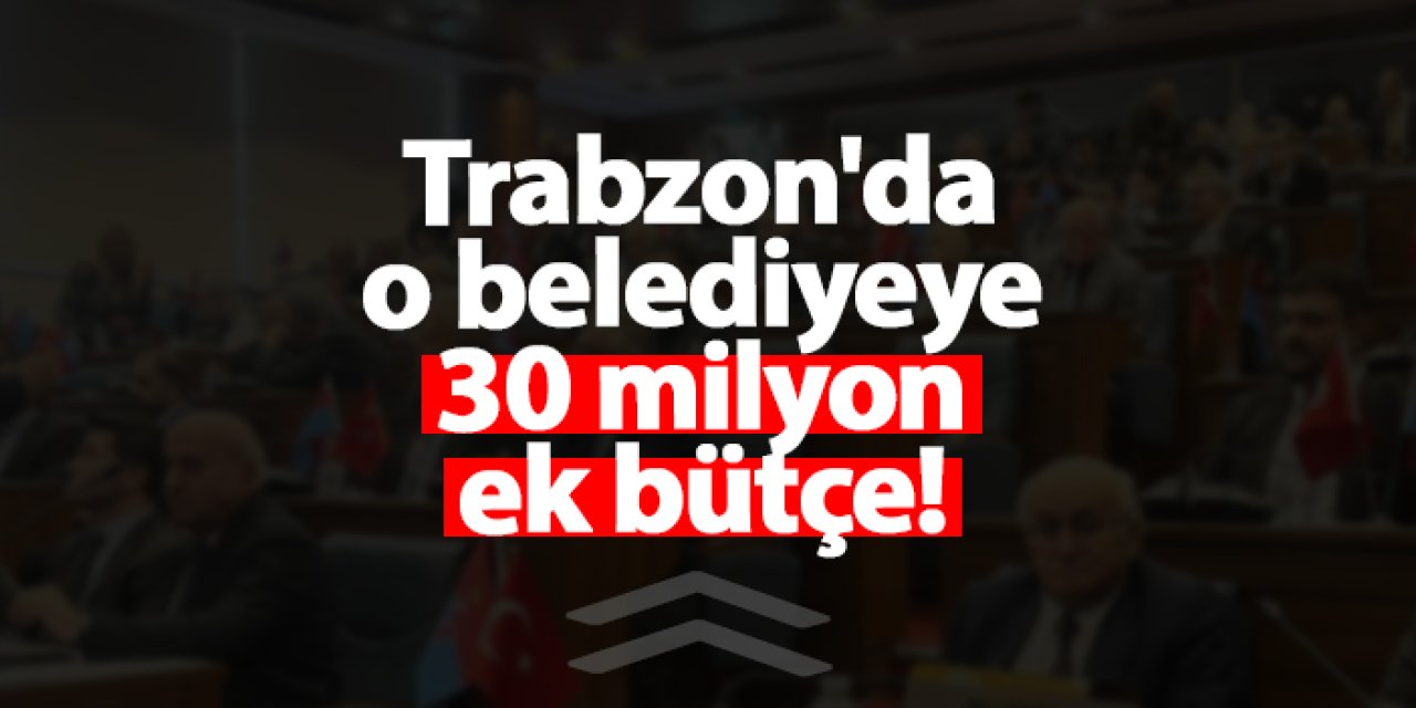 Trabzon'da Araklı Belediyesi'ne 30 milyon ek bütçe!