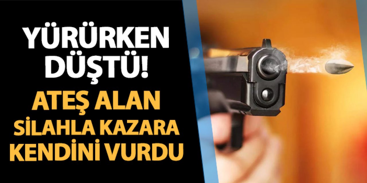 Giresun'da yürürken düştü! Ateş alan silahla kazara kendini vurdu