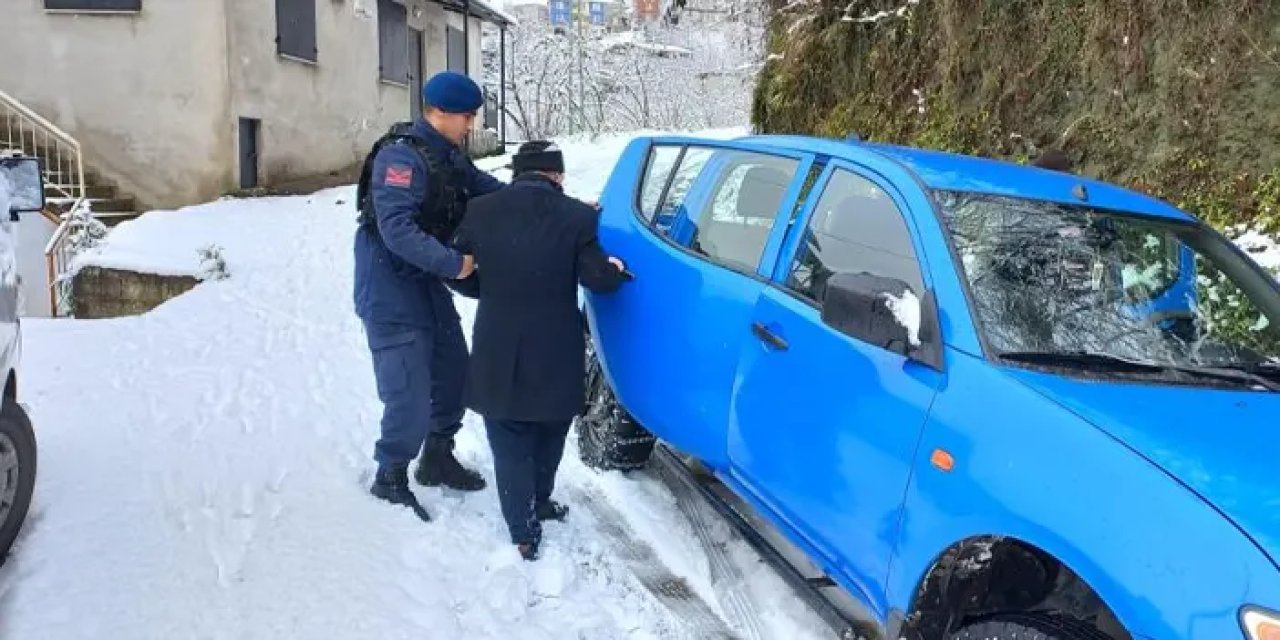 Giresun’da jandarmadan diyaliz hastasına yardım eli