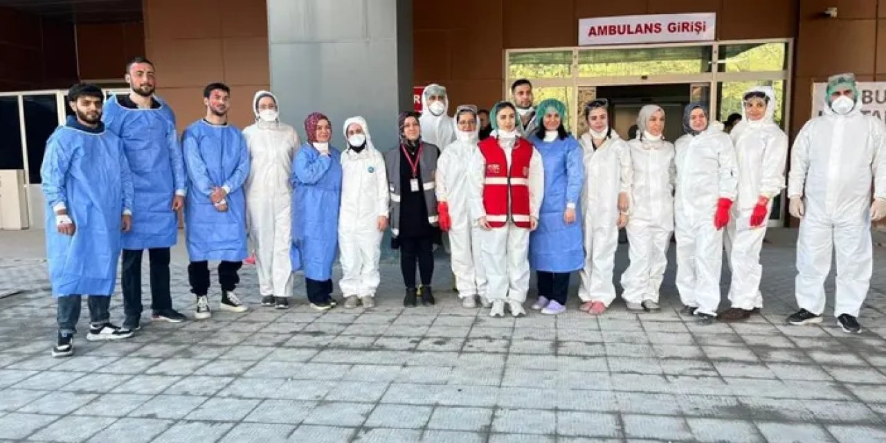 Gümüşhane Devlet Hastanesi’nden KBRN tatbikatı