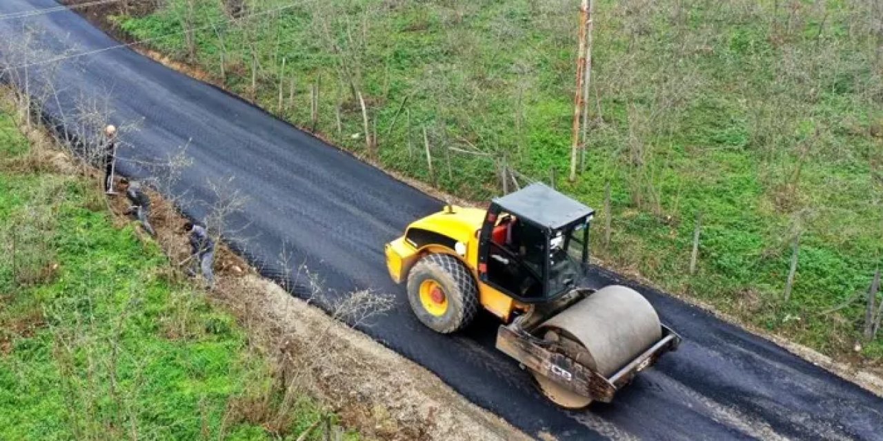 Ordu’da sıcak asfalt çalışmaları devam ediyor