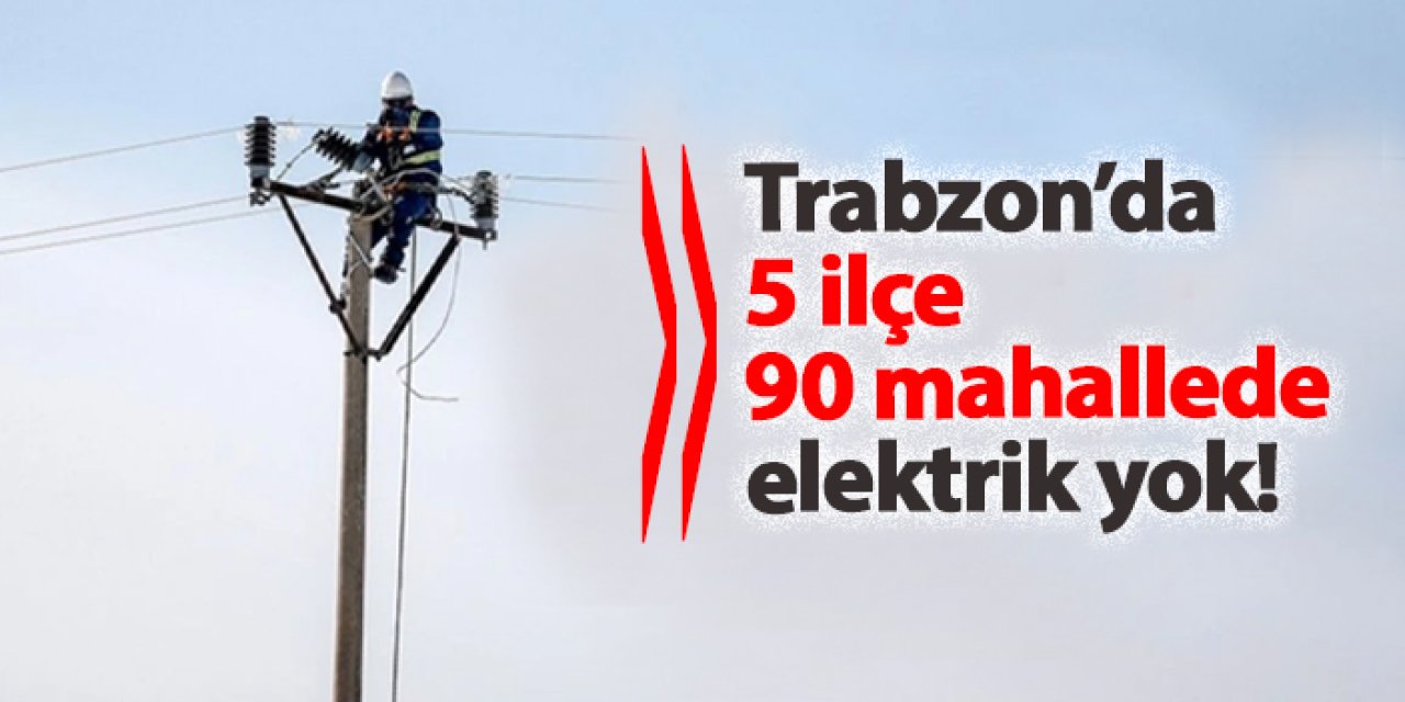 Trabzon'da 5 ilçe 90 mahallede elektrik kesintisi! Hangi mahalleler etkilenecek? 16 Aralık 2024 elektrik kesintileri