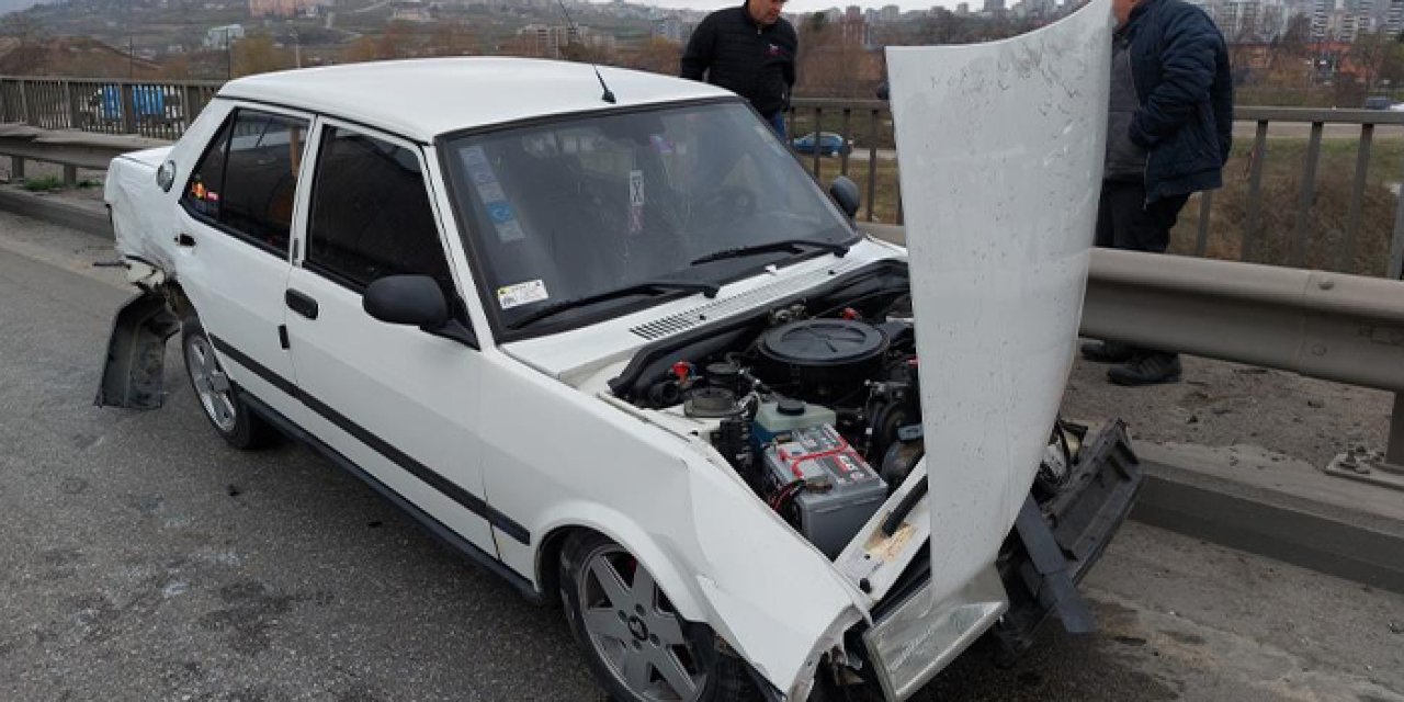 Samsun’da köprü üstünde korkutan kaza! 3 kişi yaralandı