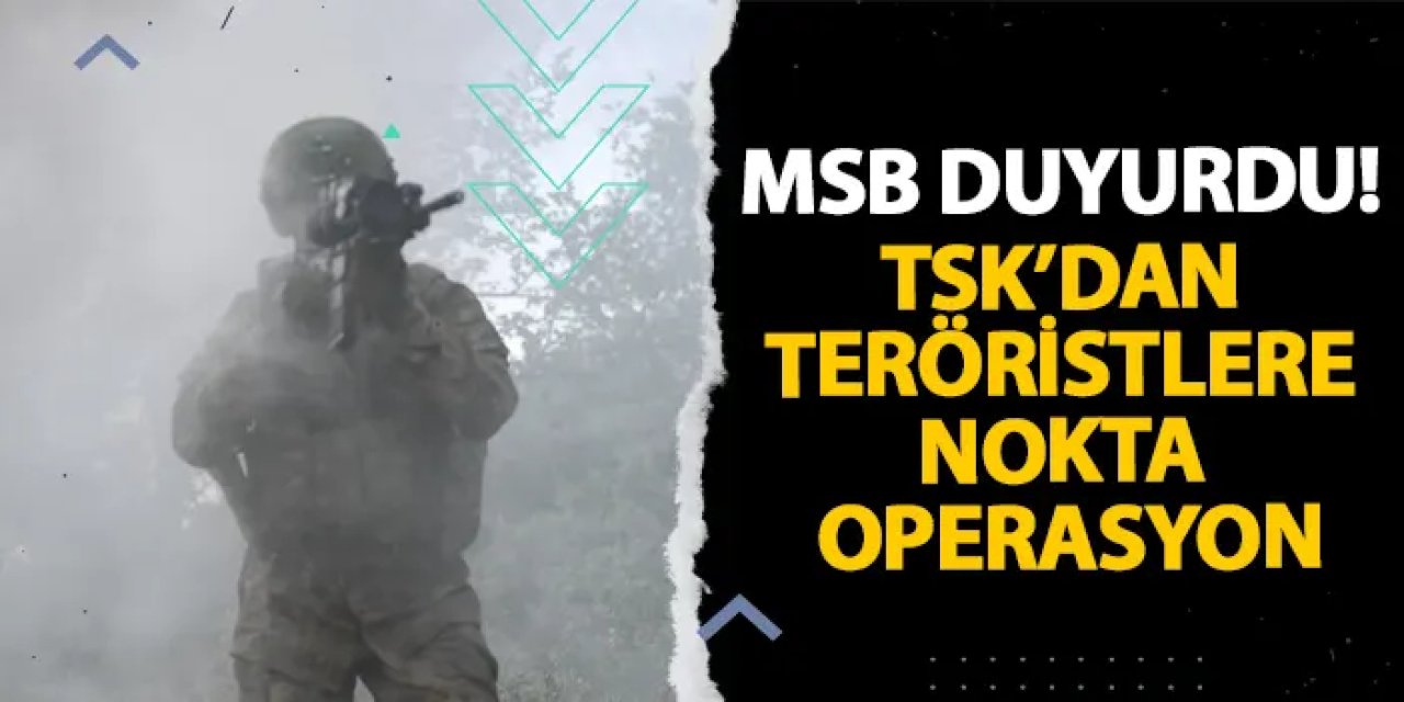 MSB duyurdu! TSK’dan teröristlere nokta operasyon