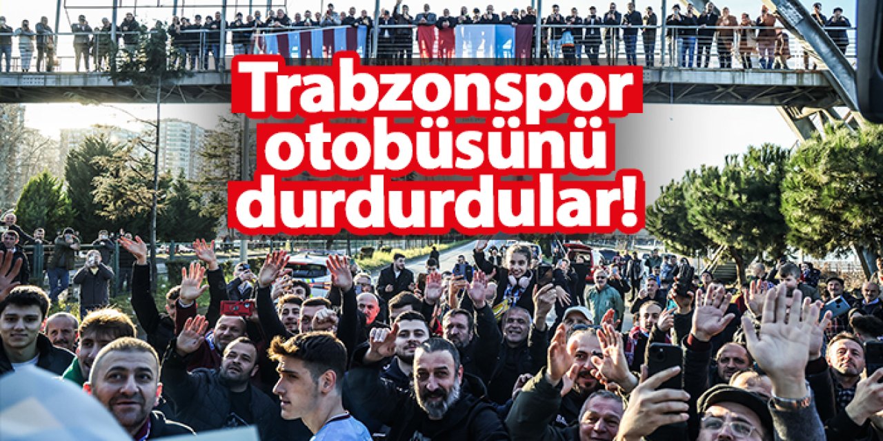 Trabzonspor’a Samsun yolunda yoğun ilgi! Otobüsü durdurdular