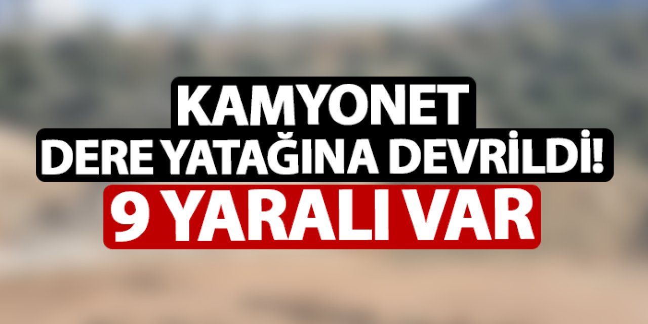 Giresun'da kamyonet dere yatağına devrildi! 9 yaralı var