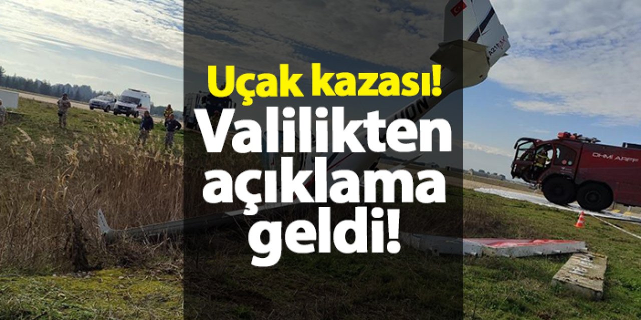 Eğitim uçağı düştü! Valilikten açıklama geldi