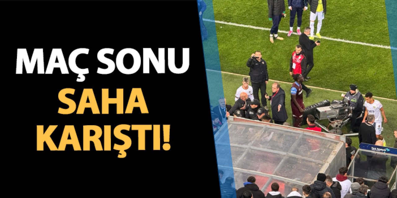 Trabzon'da maç sonu saha karıştı!