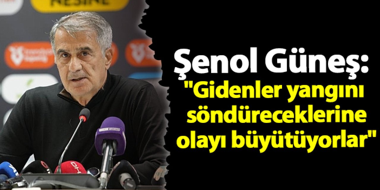 Şenol Güneş: "Gidenler yangını söndüreceklerine olayı büyütüyorlar"