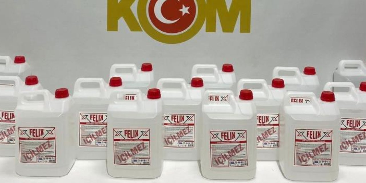 Samsun'da 80 litre kaçak etil alkol ele geçirildi