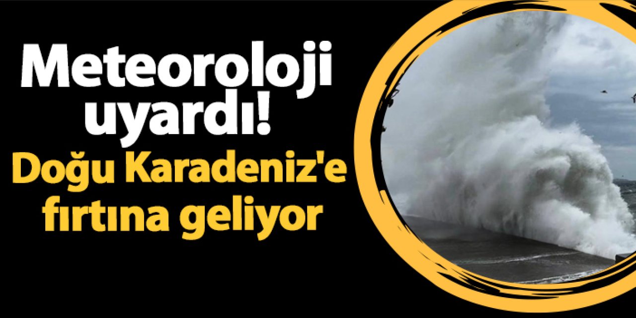 Meteoroloji uyardı! Doğu Karadeniz'e fırtına geliyor