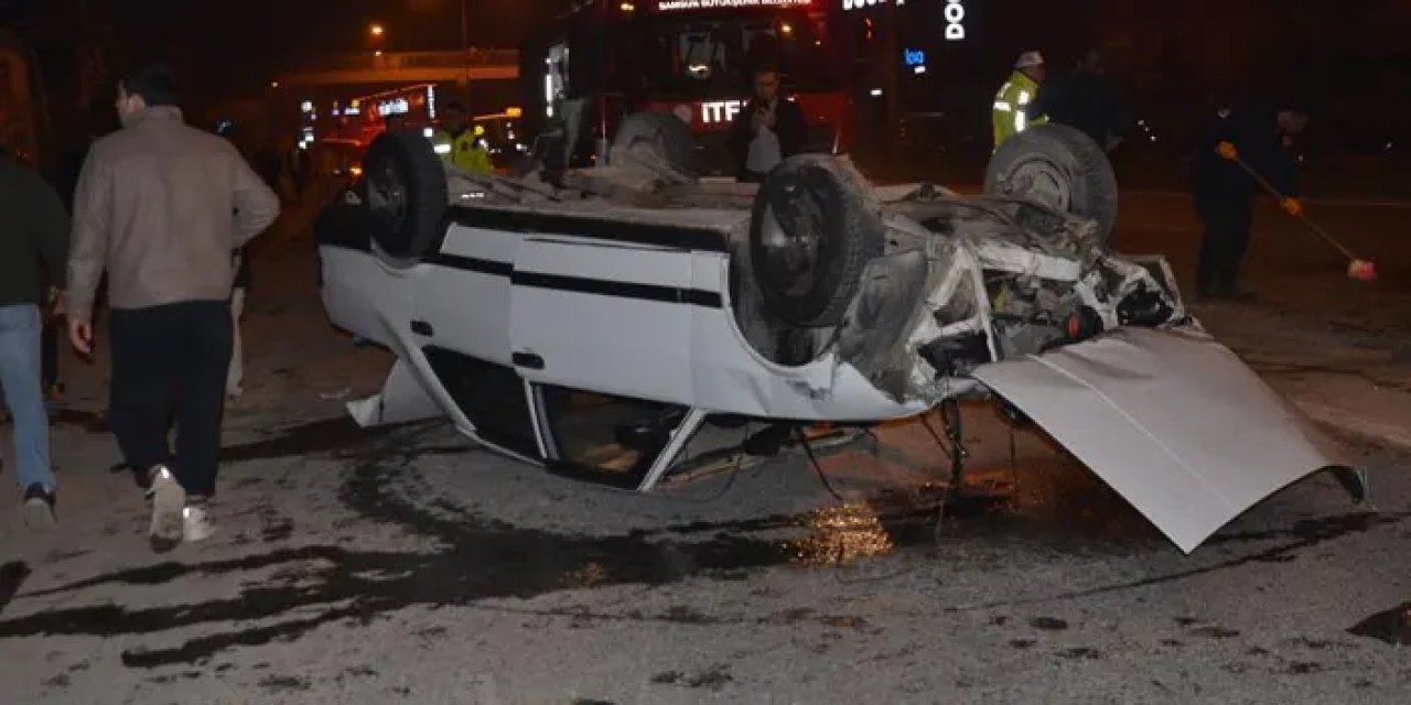 Samsun’da mucize kurtuluş! Takla atan otomobilden sağ çıktı