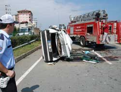 Rize'de feci kaza: 1 ölü, 4 yaralı