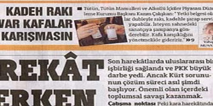 Hürriyet yine yaptı yapacağını