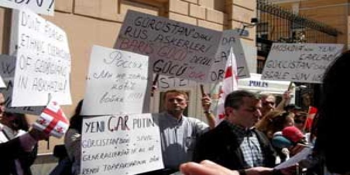 Trabzon'da Gürcü Protestosu