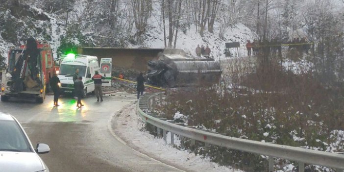 Giresun'da tanker ile tır çarpıştı: 2 ölü, 1 yaralı