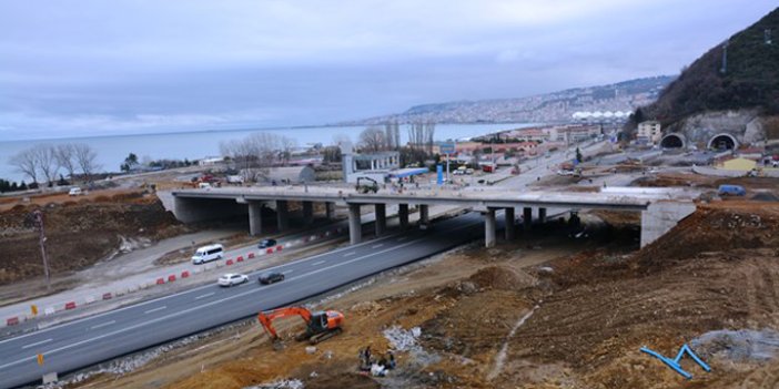 Trabzon'da yonca kavşak şekilleniyor