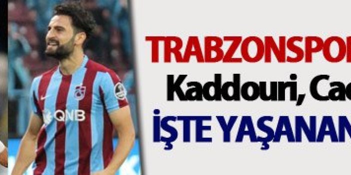 Trabzonspor'dan açıklama! Kaddouri,Caceres ve Mehmet...