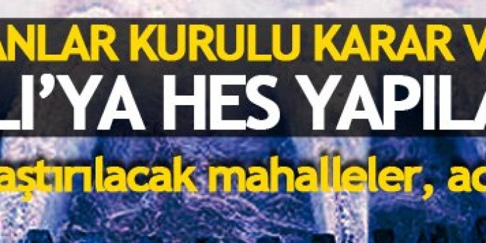 Araklı'ya HES yapılacak!