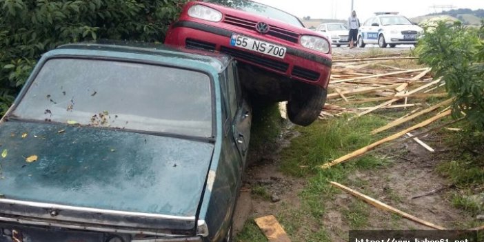 Samsun'da ilginç kaza