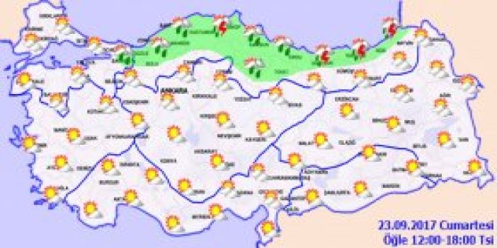 Trabzon'da hava nasıl olacak? 23.09.2017