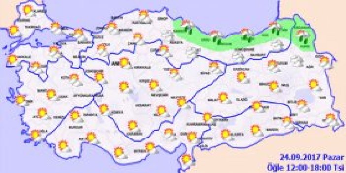 Trabzon'da hava nasıl olacak? 24.09.2017