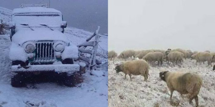 Karadeniz'e kar düştü